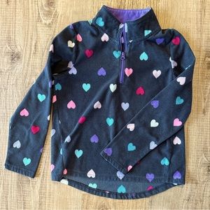 Jumping Beans | Heart Quarter Zip Fleece | Size 6x